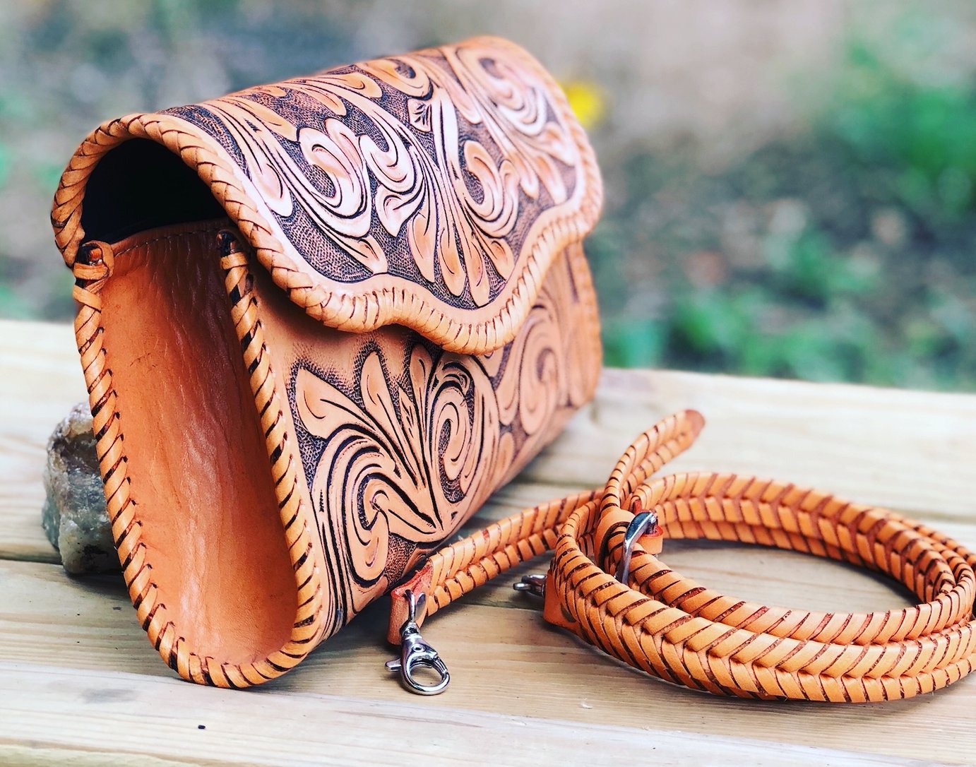 Crossbody Bag/purse Featuring Toledo Mud Hens Leather 