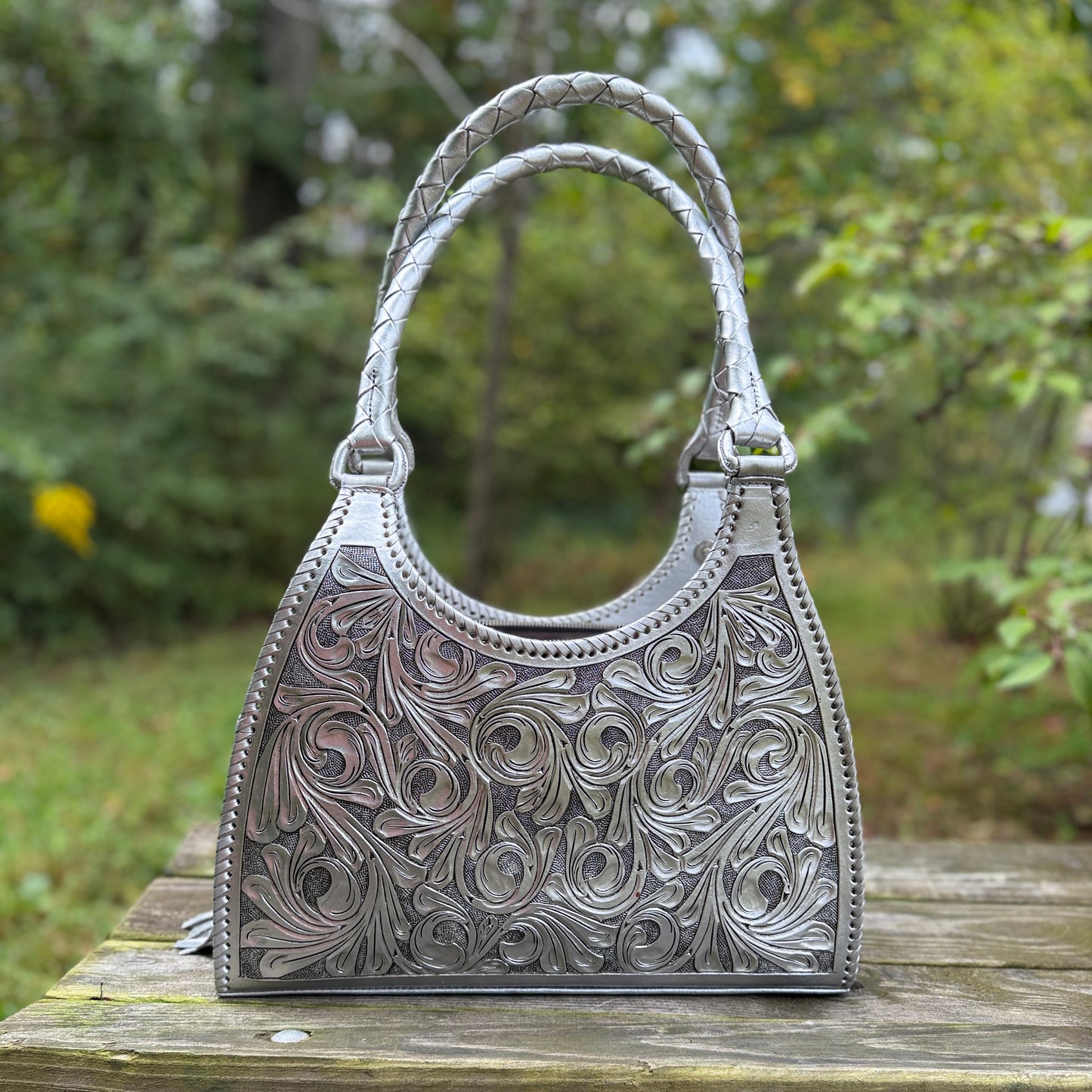 ALLE Hand-Tooled Leather Hobo Bag "LUNA" more Colors