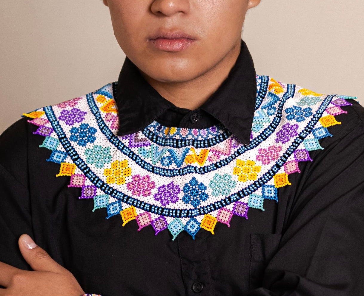 Handmade Beadwork Tribal Necklace & Earrings Set "AURORA" - Limited Edition