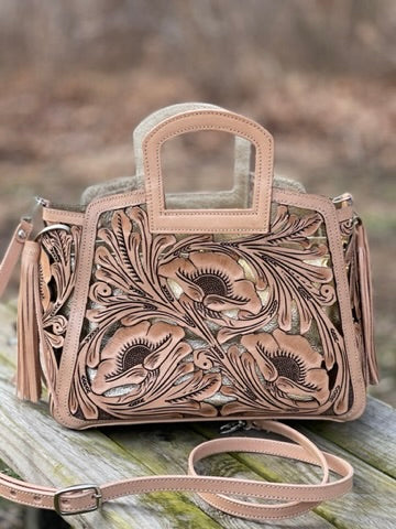 Fine Hand-Tooled Leather Tote Bags Purses Best Artisan Designs