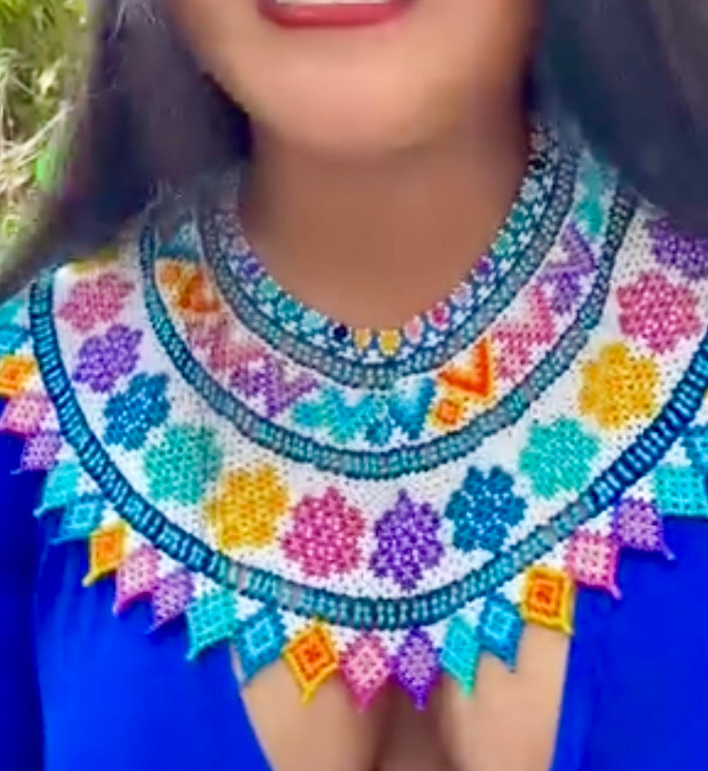 Handmade Beaded Tribal Necklace & Earrings Set "AURORA" - Limited Edition - ALLE Handbags