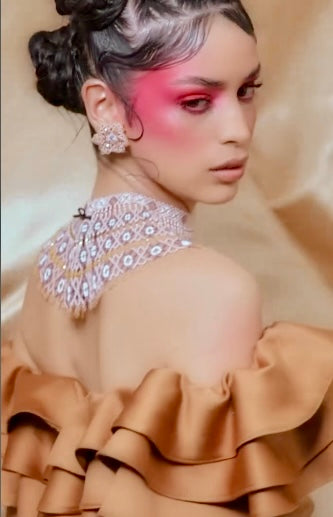 Handmade Beaded Tribal Necklace & Earrings Set "AIRE" - Limited Edition - ALLE Handbags