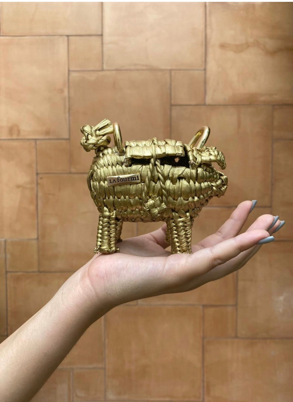 Handwoven MINI Piggy Beach Bag - Limited Edition - ALLE Handbags
