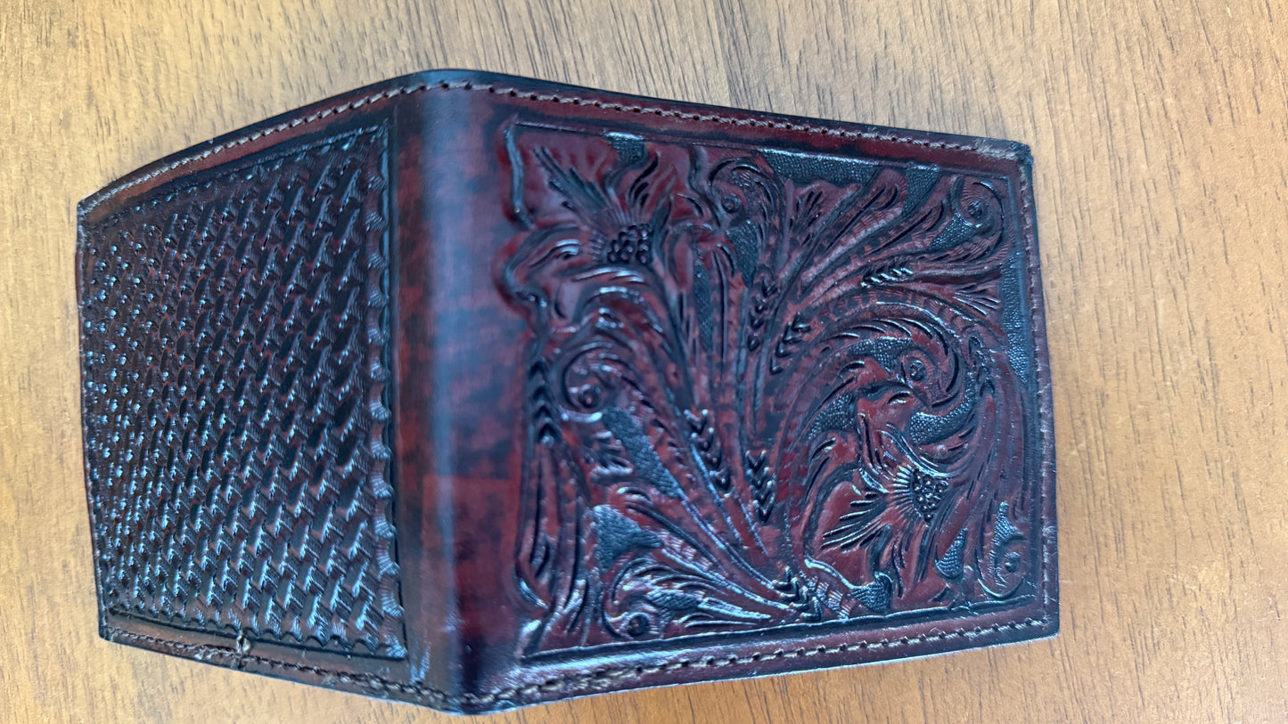 Hand-Tooled Leather Men Wallet by ALLE more Colors - ALLE Handbags