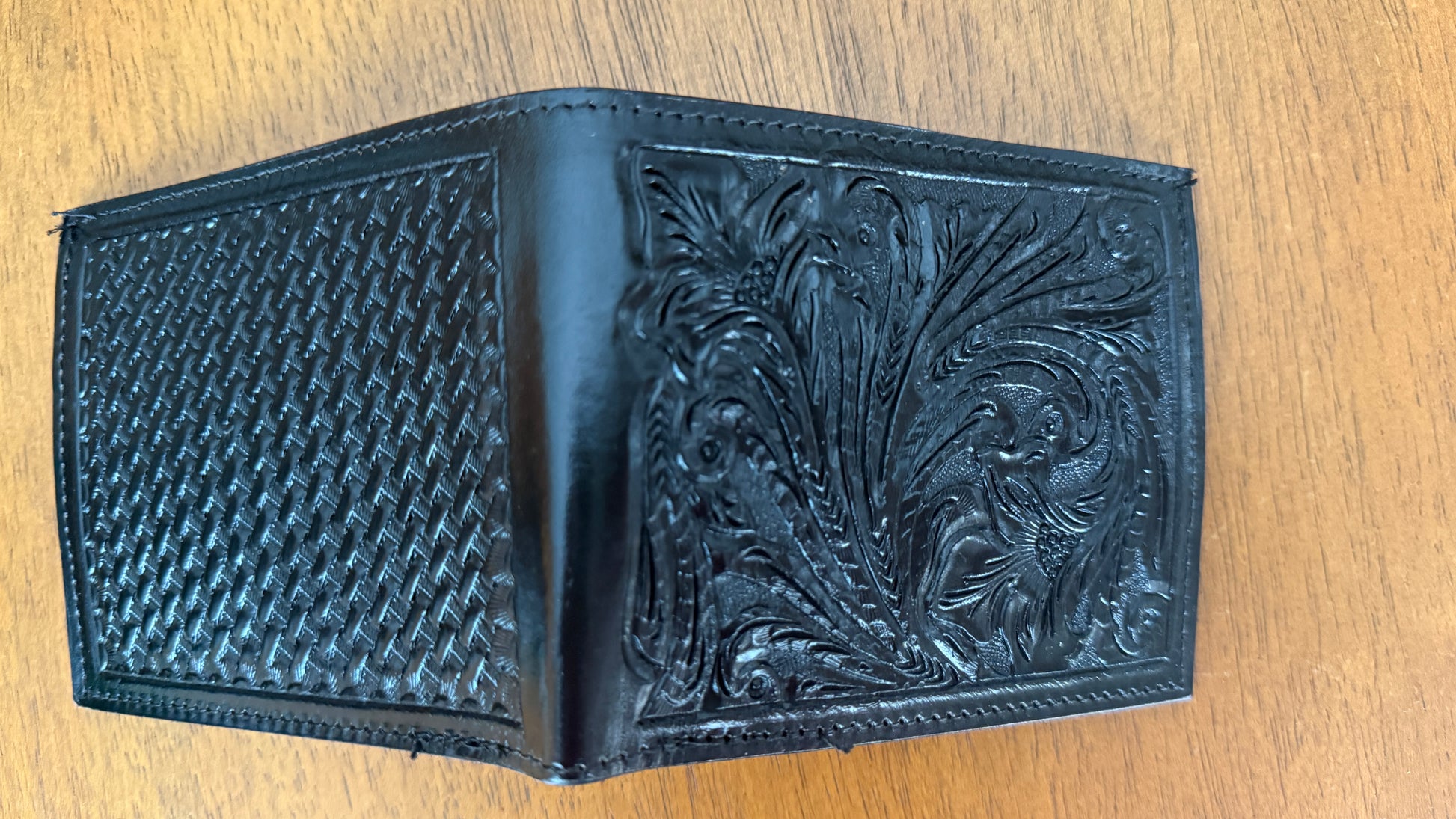 Hand-Tooled Leather Men Wallet by ALLE more Colors - ALLE Handbags