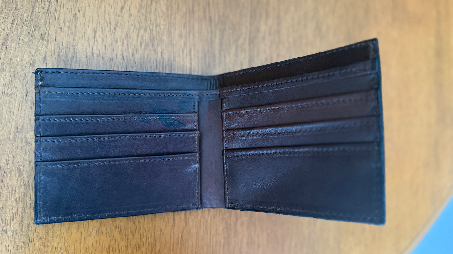 Hand-Tooled Leather Men Wallet by ALLE more Colors - ALLE Handbags