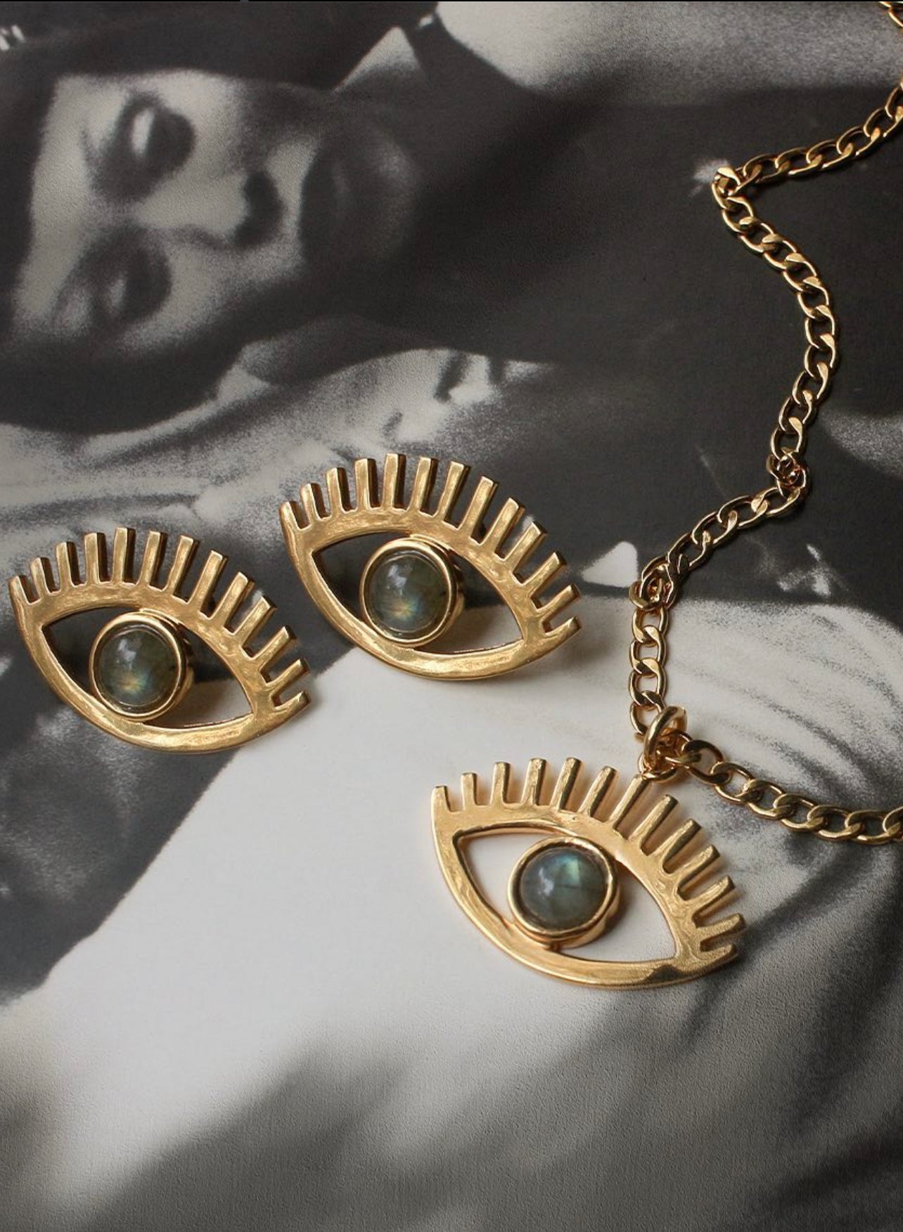 ALLE Evil Eye Lapislazuli Earrings by Mani Maalai - ALLE Handbags