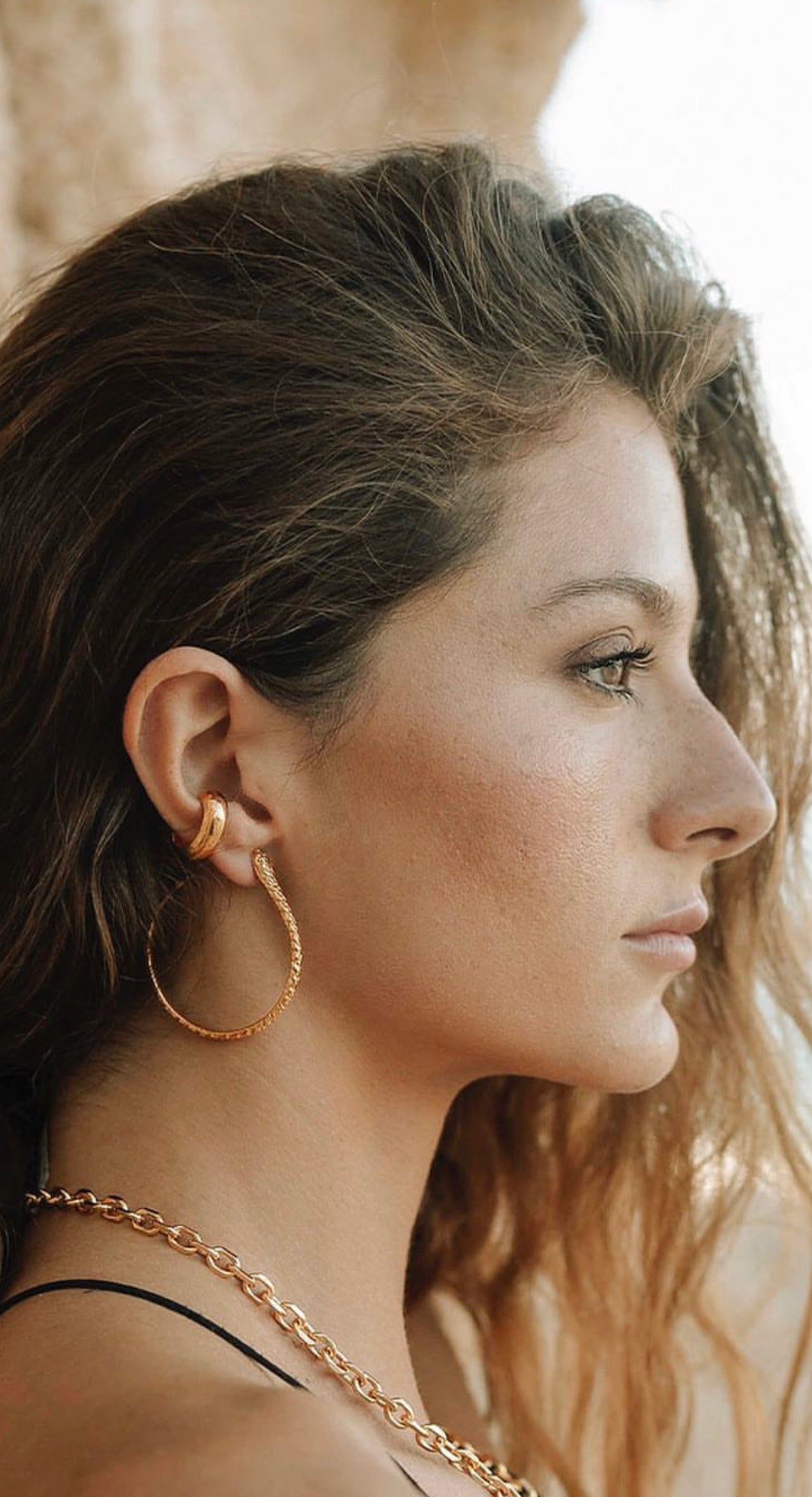 ALLE Snake Gold Hoops Earrings by Mani Maalai - ALLE Handbags
