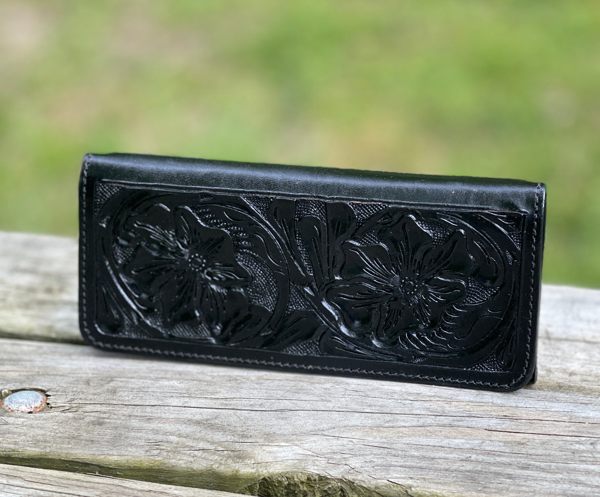 Hand Tooled Leather Wallet, "WALLET" by ALLE - ALLE Handbags