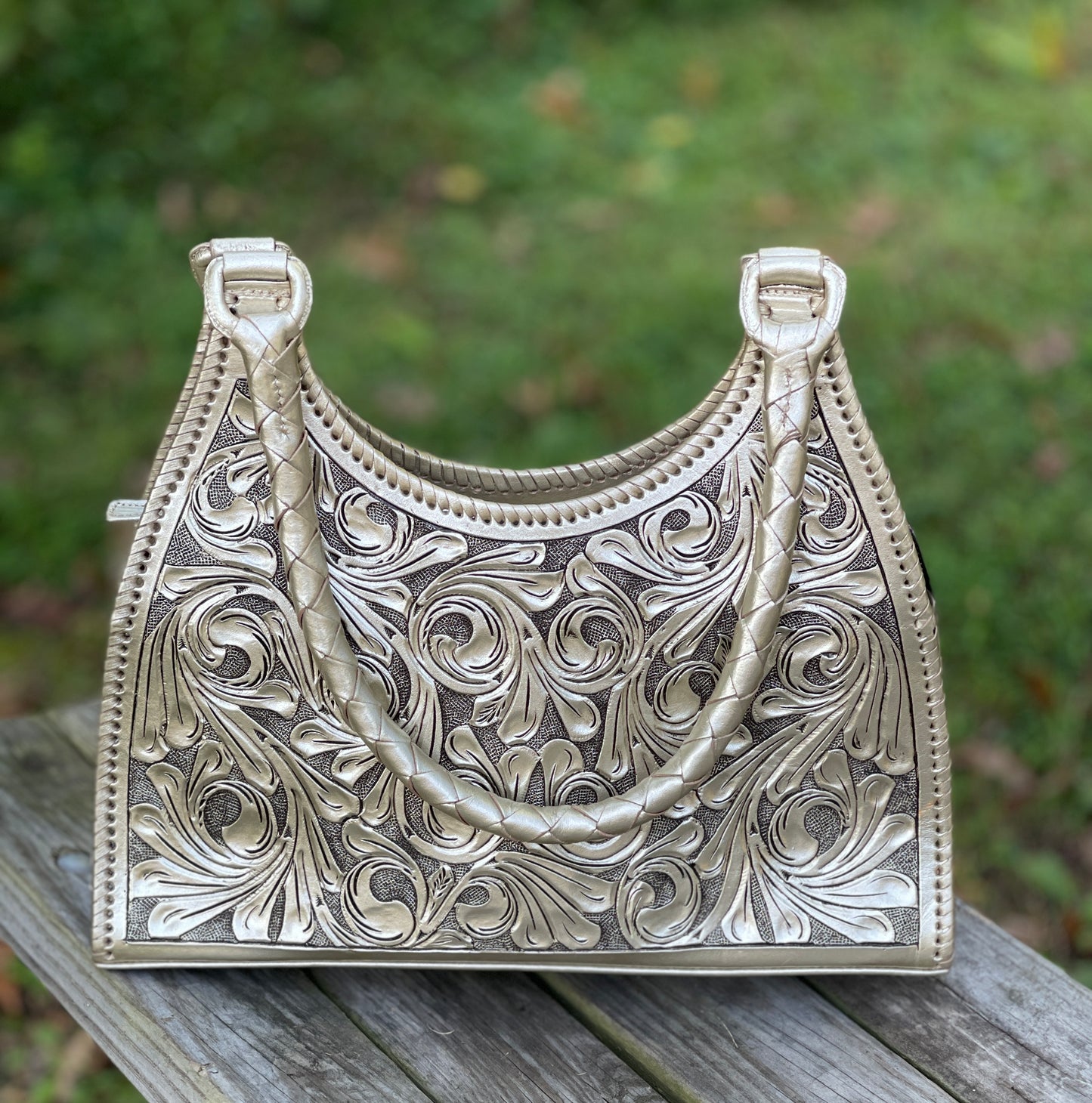 ALLE Hand-Tooled Leather Hobo Bag "LUNA" more Colors