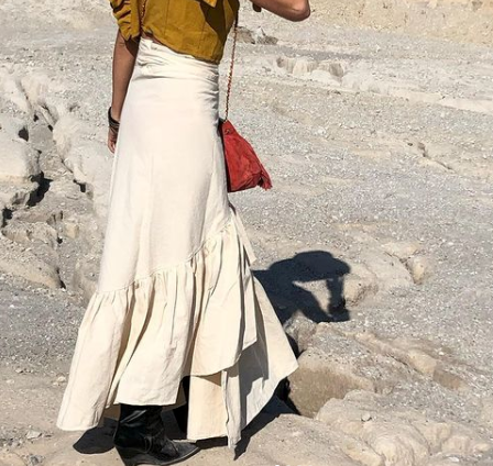 ALLE BOHO "EVA" Swim Cover Up, Beach Maxi Skirt, Organic Clothing - ALLE Handbags