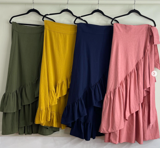 ALLE BOHO "EVA" Swim Cover Up, Beach Maxi Skirt, Organic Clothing - ALLE Handbags