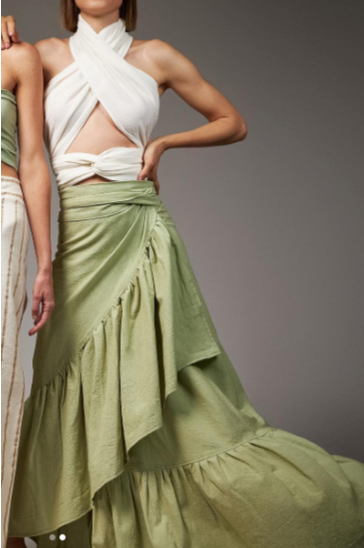 ALLE BOHO "EVA" Swim Cover Up, Beach Maxi Skirt, Organic Clothing - ALLE Handbags