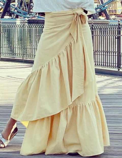 ALLE BOHO "EVA" Swim Cover Up, Beach Maxi Skirt, Organic Clothing - ALLE Handbags