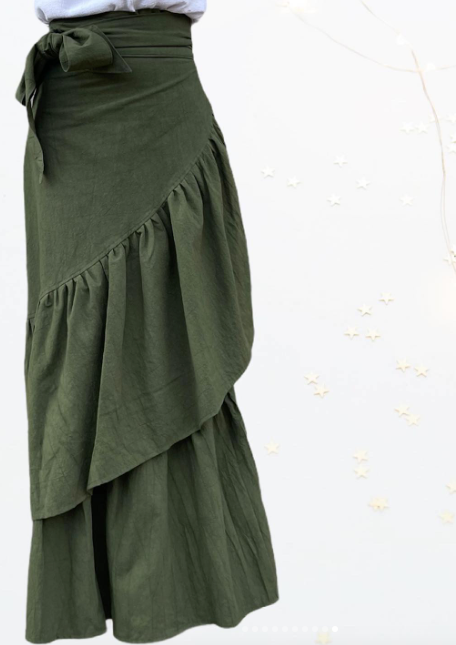 ALLE BOHO "EVA" Swim Cover Up, Beach Maxi Skirt, Organic Clothing - ALLE Handbags