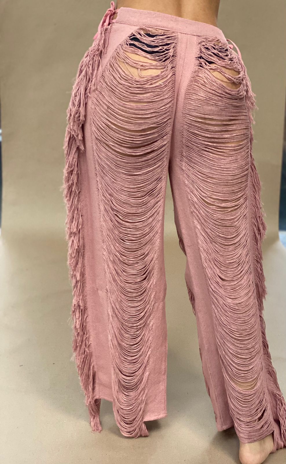 ALLE BOBBY Handmade Frayed Beach Pants - ALLE Handbags