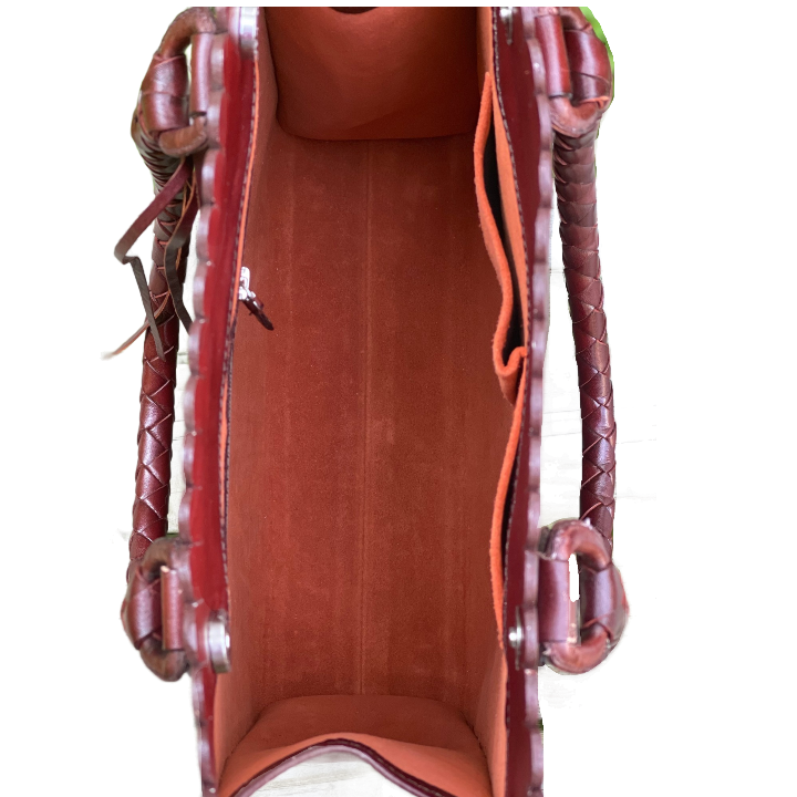 Hand Tooled Leather Tote Bag "CORREAS" by ALLE - ALLE Handbags