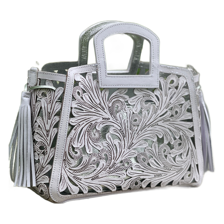 Genuine Leather selling and Silver Handbag