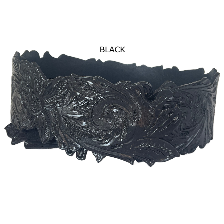 ALLE Artisanal Belt "LAUREN" Hand-tooled leather - ALLE Handbags