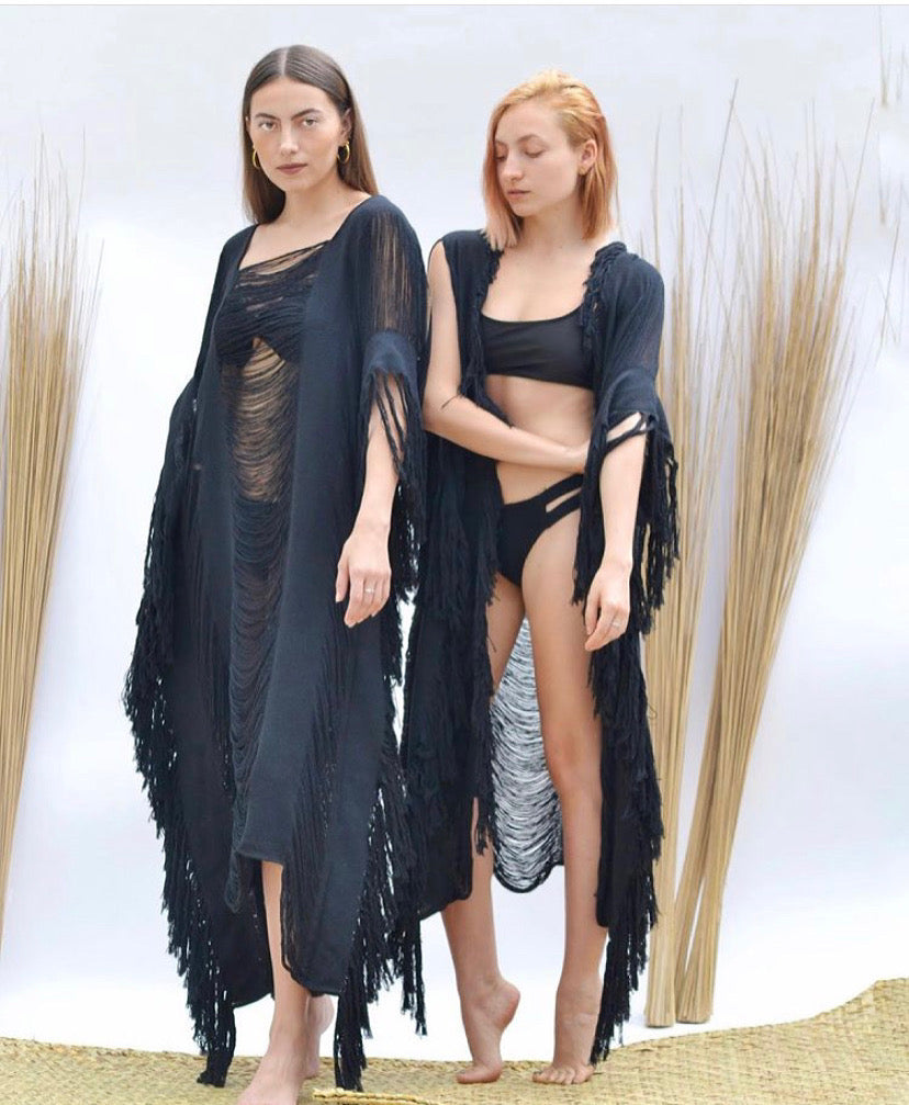 ALLE BOHO “ZANZIBAR", Beachwear Midi Dress & Bikini Cover Up & Kaftan - ALLE Handbags