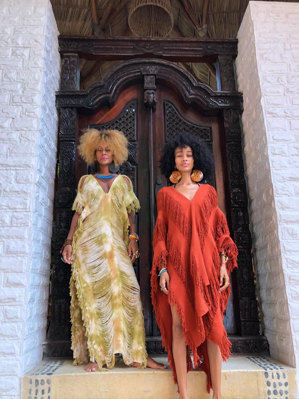ALLE BOHO "RHIANA", Beachwear Midi Dress & Swim Cover Up in Terracota Color - ALLE Handbags