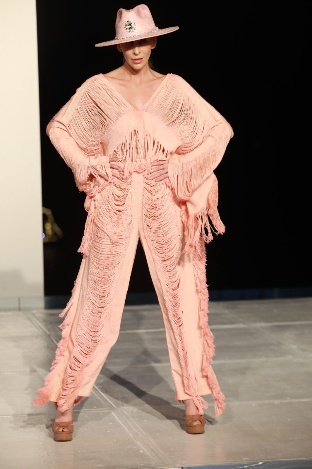 Women's ALLE BOHO "EMMA", Handmade Frayed Set Pants & Crop Top, Beachwear - ALLE Handbags