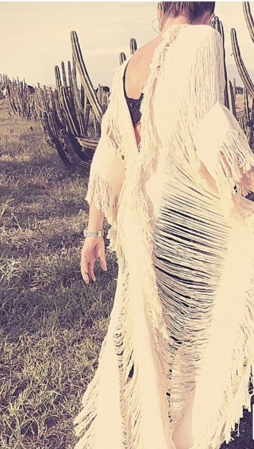 Women's ALLE BOHO "LISA", Handmade Beachwear Swim Cover-Up, Maxi Dress - ALLE Handbags