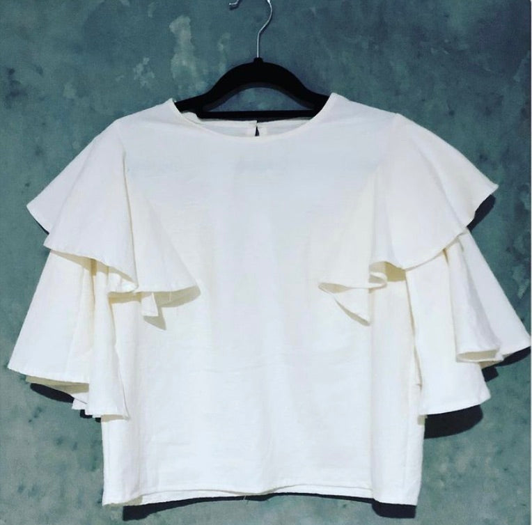 ALLE BOHO "ARIANA" Cotton Blouse, Beachwear Top, Organic Clothing - ALLE Handbags