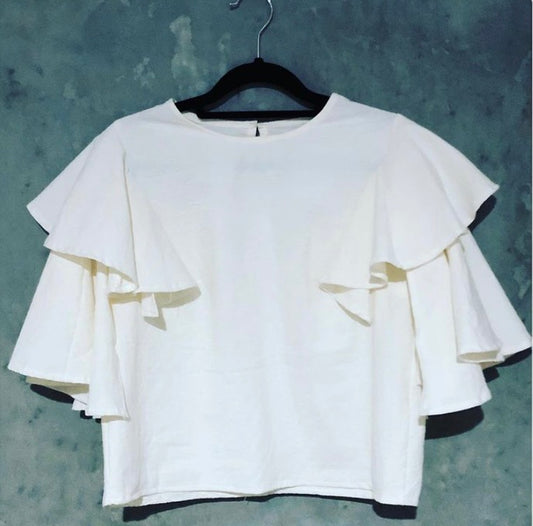 ALLE BOHO "ARIANA" Cotton Blouse, Beachwear Top, Organic Clothing - ALLE Handbags