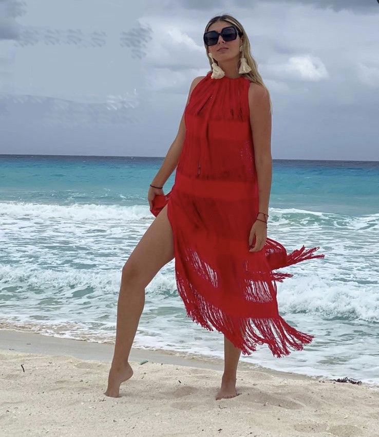 ALLE BOHO "LULA", Swim Cover-up & Beachwear Maxi Dress - ALLE Handbags
