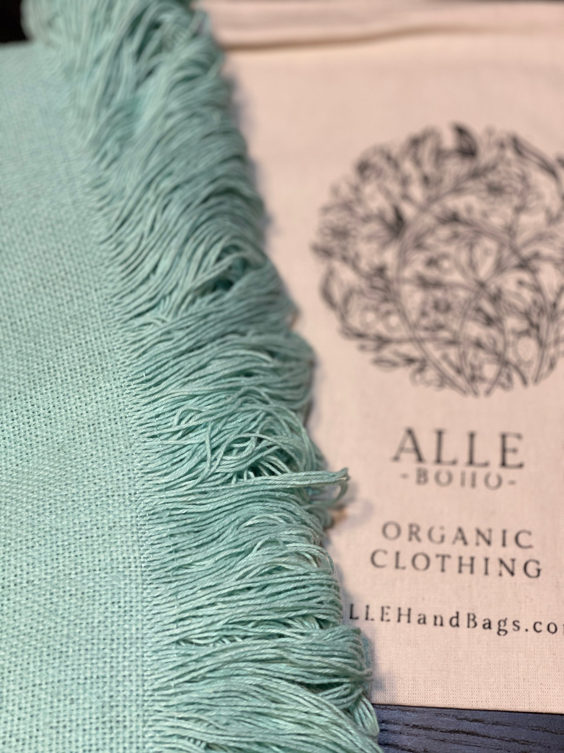 Handmade Frayed Set Pants & Crop "EMMA",  Organic Clothing - ALLE Handbags