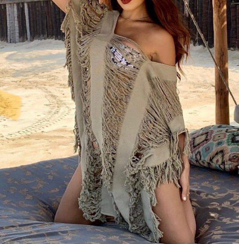 ALLE BOHO "LILY", Beachwear Mini Dress & Swim Cover-Up - ALLE Handbags