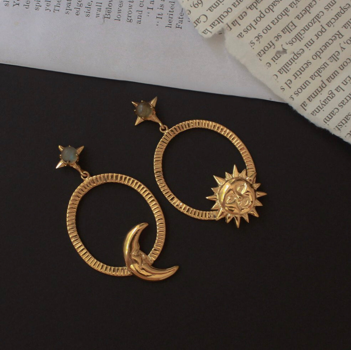 ALLE Sol y Luna Hoops Earrings by Mani Maalai - ALLE Handbags