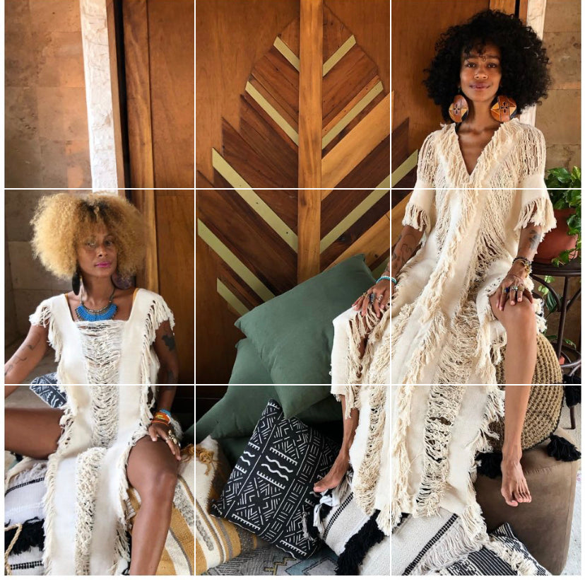 Handmade Beach Maxi Dress "LISA" Swim Cover-Up - ALLE Handbags