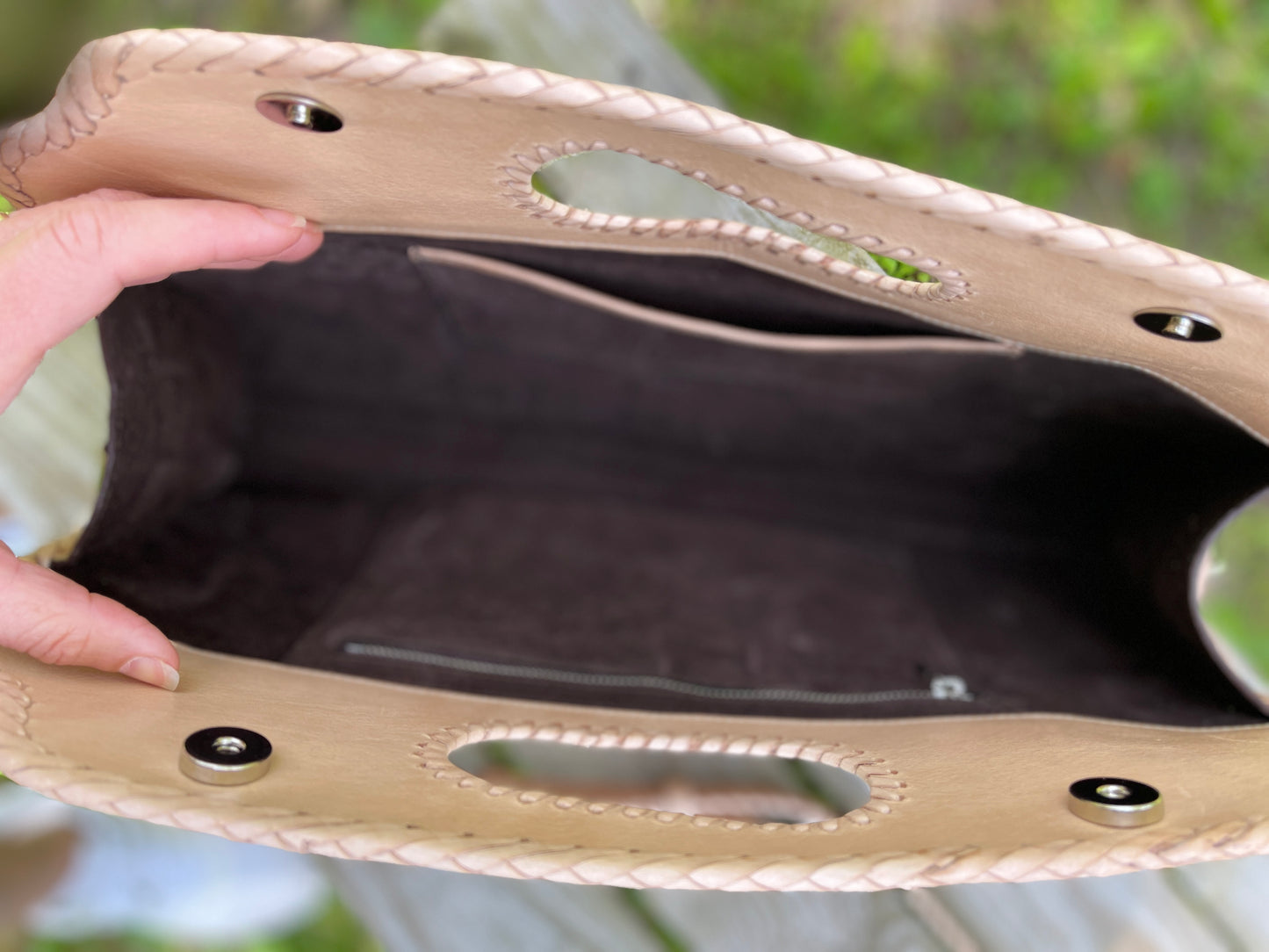 Hand Tooled leather Large Clutch "VAQUERA COMBINADA " by ALLE, Western style - ALLE Handbags