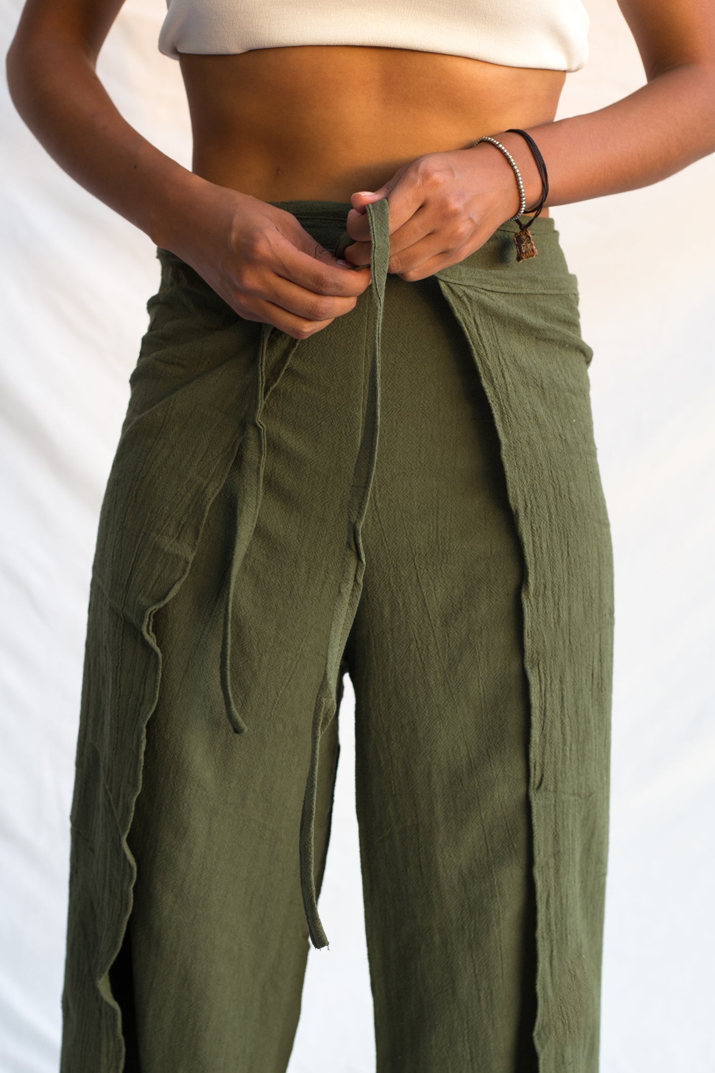 Unisex ALLE BOHO "DHARA", Wrap-around Beach Pants, Organic Clothing - ALLE Handbags