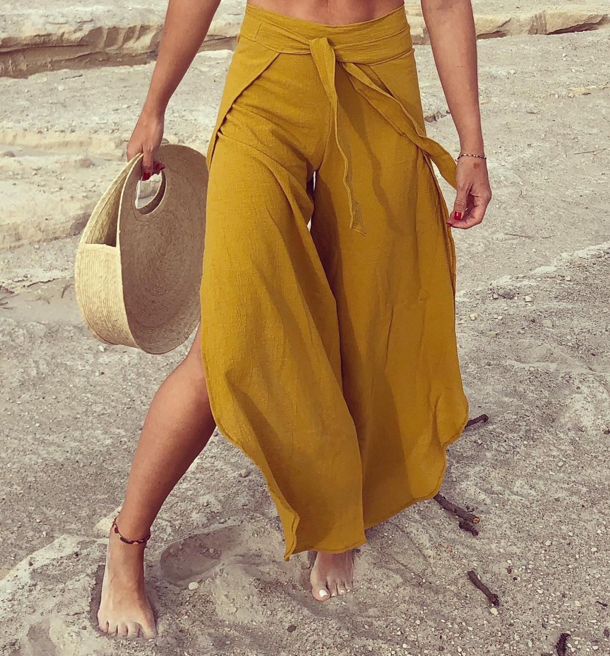 Unisex ALLE BOHO "DHARA", Wrap-around Beach Pants, Organic Clothing - ALLE Handbags