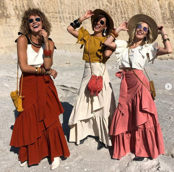 ALLE BOHO "EVA" Swim Cover Up, Beach Maxi Skirt, Organic Clothing - ALLE Handbags