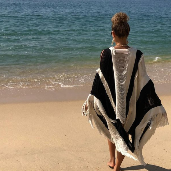Women's ALLE BOHO "NI" Swim Cover Up, Cape, Beach Poncho, Shawl, Organic Clothing - ALLE Handbags