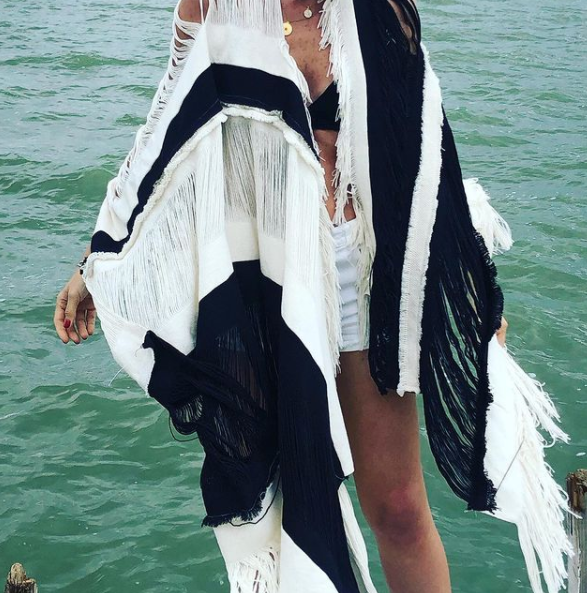 Women's ALLE BOHO "NI" Swim Cover Up, Cape, Beach Poncho, Shawl, Organic Clothing - ALLE Handbags