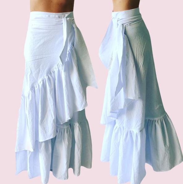 ALLE BOHO "EVA" Swim Cover Up, Beach Maxi Skirt, Organic Clothing - ALLE Handbags