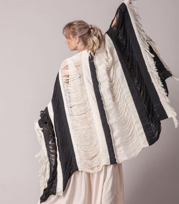 Women's ALLE BOHO "NI" Swim Cover Up, Cape, Beach Poncho, Shawl, Organic Clothing - ALLE Handbags
