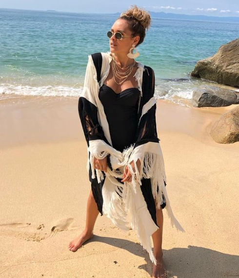 Women's ALLE BOHO "NI" Swim Cover Up, Cape, Beach Poncho, Shawl, Organic Clothing - ALLE Handbags