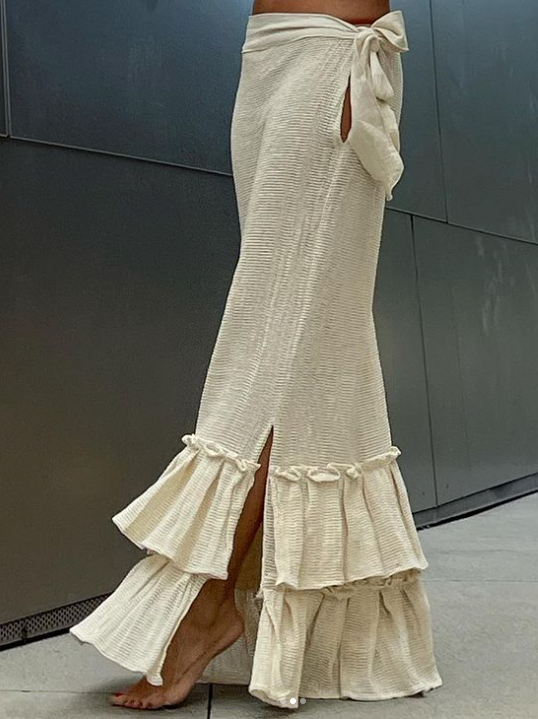 ALLE BOHO "AMANI" Swim Cover Up, Handmade Beach Maxi Skirt Dress - ALLE Handbags