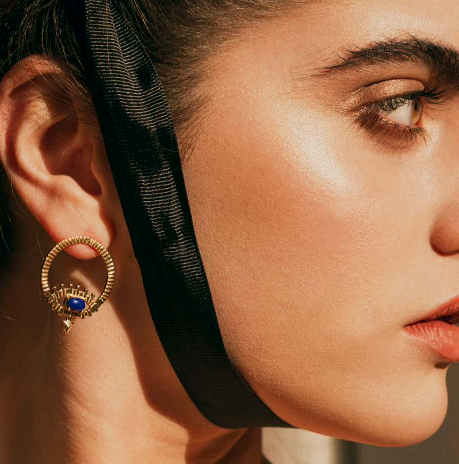 ALLE Evil Eye Lapislazuli Earrings by Mani Maalai - ALLE Handbags
