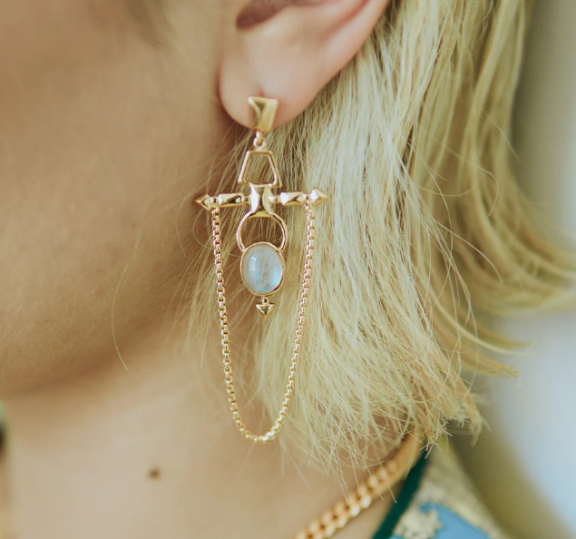 ALLE Moonstone Estelar Earrings by Mani Maalai - ALLE Handbags