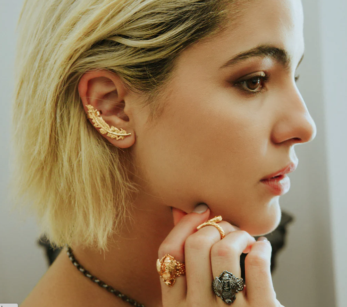 ALLE Ear Crawler Cuff Feather by Mani Maalai - ALLE Handbags