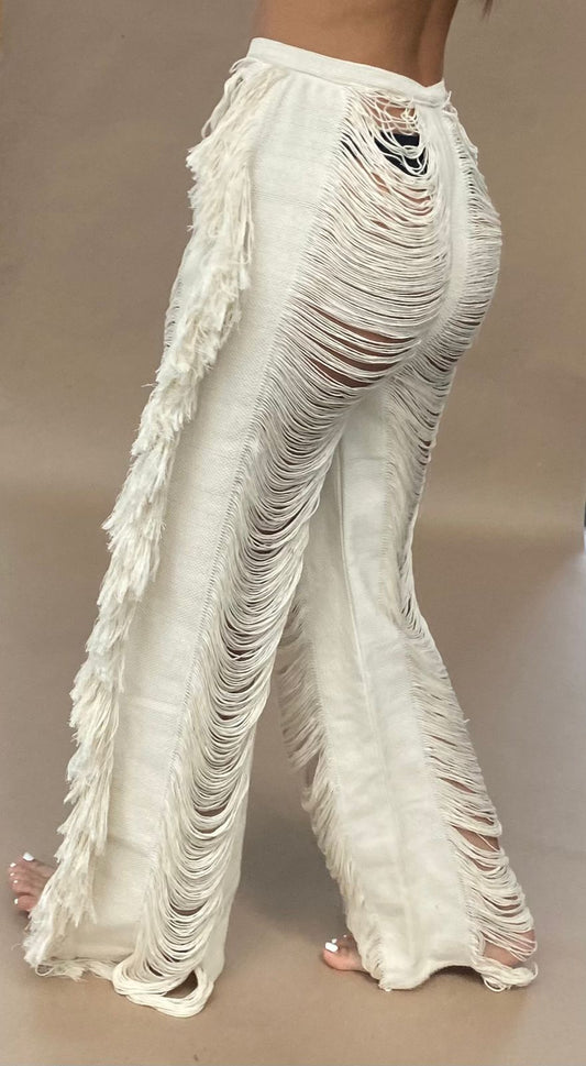 ALLE BOHO "BOBBY", Handmade Frayed Beach Pants more colors - ALLE Handbags