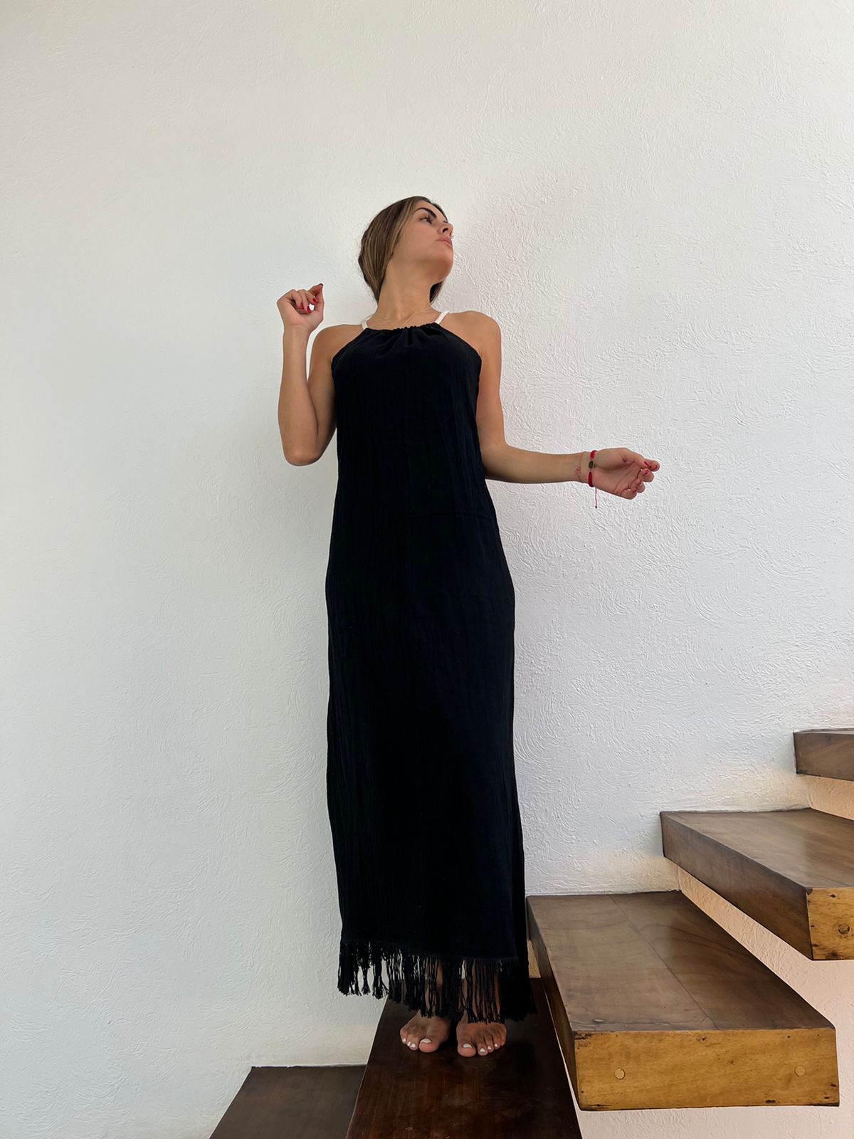 Handmade Boho Beach Maxi Dress "CRUSSY", by ALLE BOHO - ALLE Handbags