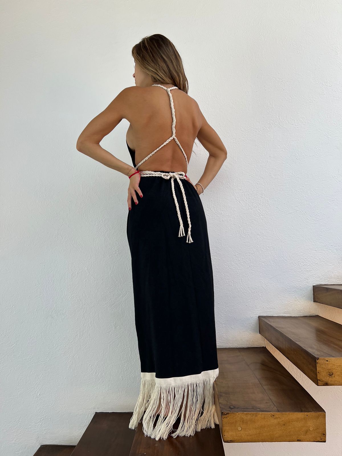 Handmade Boho Maxi Beach Dress "NAOMI", by ALLE BOHO - ALLE Handbags
